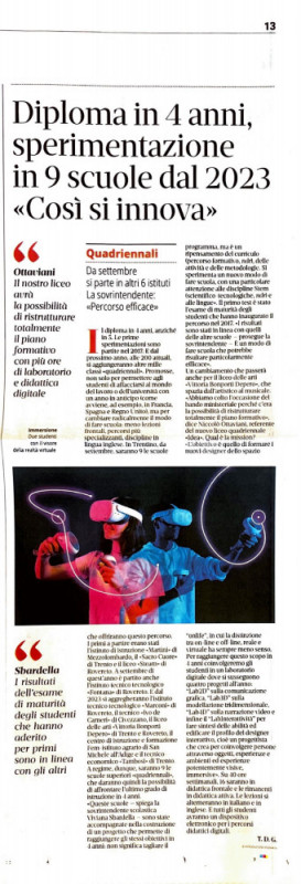 articolo di Il T Quotidiano Autonomo del Trentino Alto Adige